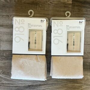 **New** 84” Beige Colored Curtains (set of 2 panels).